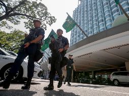 Singapur designó una amplía región del centro de la capital como zona especial de seguridad para la reunión entre el presidente de EU y el líder norcoreano; habrá estrictos controles de seguridad. EFE / W. Woon