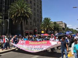 Los inconformes avanzaron en tres movilizaciones que partieron de las estaciones del metro Balbuena, Chabacano y Auditorio. SUN / E. Vega