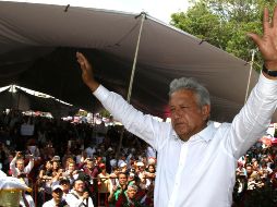 Luego de su encuentro con empresarios, López Obrador estuvo en Tlaxcala. EFE