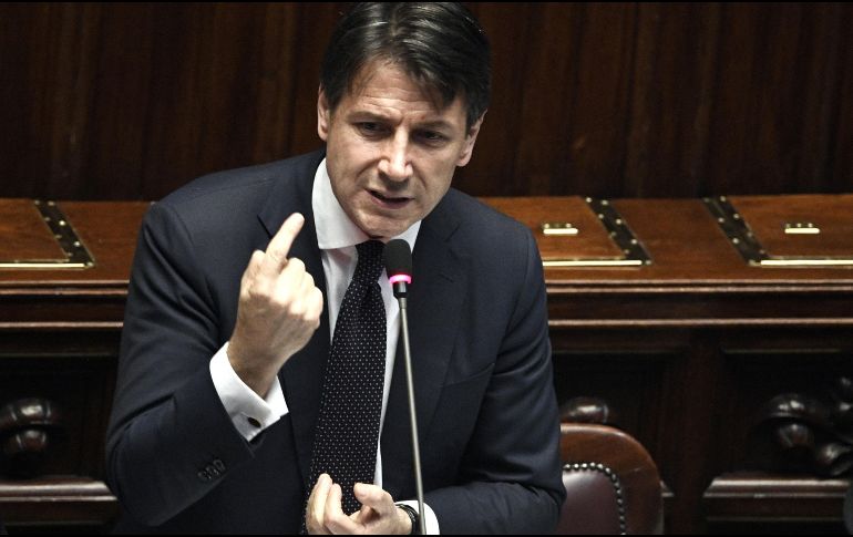 El primer ministro Giuseppe Conte iniciará la representación de internacional de Italia este fin de semana, en la  cumbre del G7 en Canadá. AFP/F. Monteforte