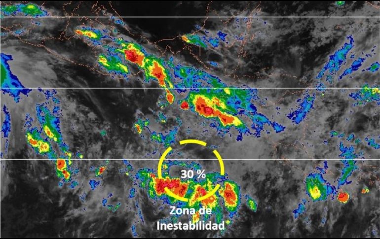 El fenómeno mantiene vientos máximos sostenidos de 25 kilómetros por hora y rachas de 35 kilómetros por hora. TWITTER/conagua_clima