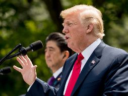 Trump se reunió con el primer ministro de Japón, Shinzo Abe, de cara a la cumbre con Corea del Norte. AP / A. Harnik