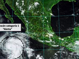 Es probable que “Aletta” se fortalezca un poco más a medida que avanza por el Pacífico. TWITTER / @conagua_clima