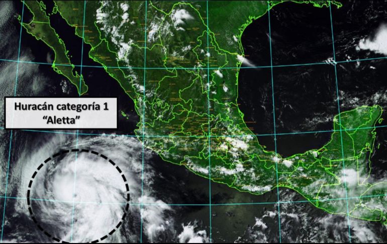Es probable que “Aletta” se fortalezca un poco más a medida que avanza por el Pacífico. TWITTER / @conagua_clima