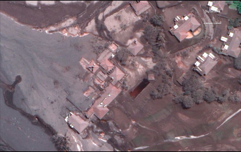 Aspecto de la zona de un campo de golf en La Reunión, en una toma satelital del 6 de junio de 2018. AP/Digital Globe