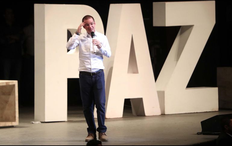 Ricardo Anaya reiteró que hay una claro pacto entre su adversario de Morena, Andrés Manuel López Obrador y Enrique Peña Nieto. SUN/ A. Ojeda