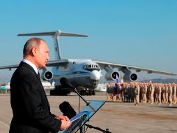 En la entrevista a la televisión estatal Rossia, Putin volvió a exhibir su buena sintonía con Trump. AP/M. Klimentyev