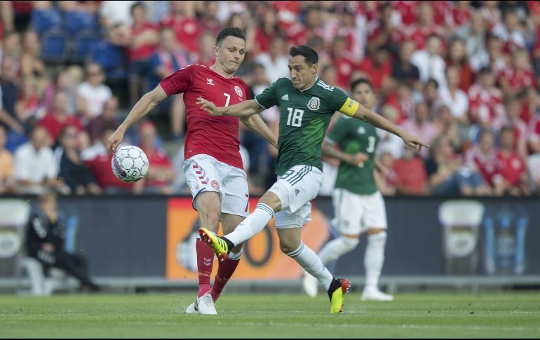 México cayó por 2-0 ante Dinamarca hoy sábado, en el último partido del Tri antes del Mundial. MEXSPORT/D. Leah