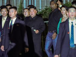 Kim, durante su visita al resort Marina Bay Sands. AP / Y. Teck Lim