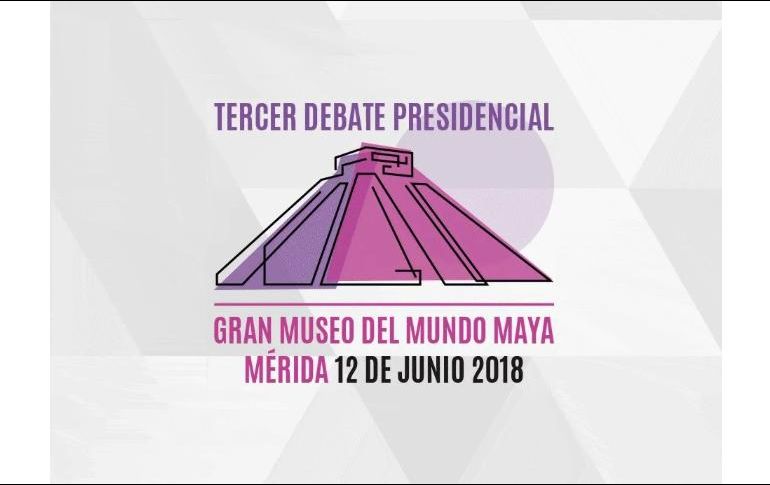El tercer debate será este martes 12 de junio, a las 21:00 horas en el Gran Museo del Mundo Maya en Mérida. TWITTER / @INEMexico