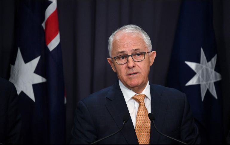 Malcolm Turnbull durante su participación en la conferencia de prensa donde divugó este anuncio. AP/L Coch