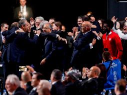 El fallo del Congreso de la FIFA desató el júbilo entre los representantes de los países de Norteamérica que organizarán el Mundial. AP/P. Golovkin