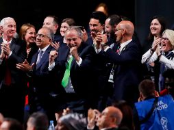 Al menos 134 votos de las 203 delegaciones pertenecientes a la FIFA se inclinaron por la candidatura conjunta de Estados Unidos, México y Canadá, frente a la de Marruecos. AP / P. Golovkin