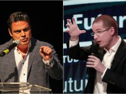 Aristóteles Sandoval (izq) se metió de lleno a las campañas para dar sus impresiones sobre el tercer debate presidencial, donde descalificó a Ricardo Anaya (der). ESPECIAL