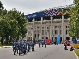 El partido inaugural de la vigésimo primera copa del Mundo ya ha movilizado a más de tres mil agentes tanto de la policía rusa como de seguridad privada. EFE / P. Powell