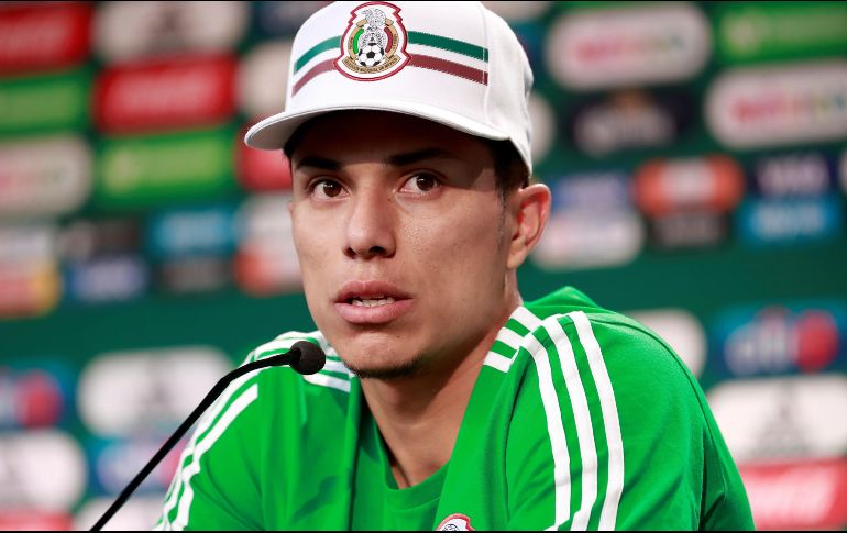 Salcedo dice que en Alemania, país donde él juega, al conocer a los rivales de la Copa del Mundo del conjunto del que más se habló fue de México. EFE / J. Méndez