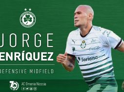 Enríquez jugó el torneo pasado con el Puebla, a préstamo del Santos Laguna. TWITTER/@ACOmoniaNicosia