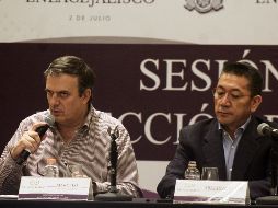 Tras la reunión, Ebrard dijo que el encuentro fue productivo y afirmó que es necesario que la voz de Jalisco se escuche más en la discusión de temas nacionales. EL INFORMADOR / E. Barrera