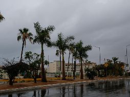De acuerdo con los modelos de trayectoria y pronóstico, se espera que ''Bud'' toque tierra durante la noche de este viernes o madrugada del sábado a 220 kilómetros al noreste de Guaymas, Sonora como baja presión remanente. EFE / J. Reyes