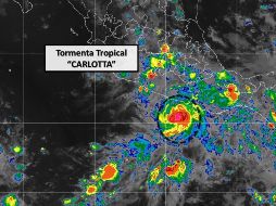 Habrá vientos máximos sostenidos de 65 km/h, rachas de 85 km/h y es semi-estacionaria. TWITTER / @conagua_clima