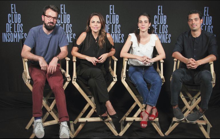 Talento. En la imagen el director Joseduardo Giordano, las actrices Alejandra Ambrosi y Cassandra Ciangherotti y el también director Sergio Goyri Jr. SUN
