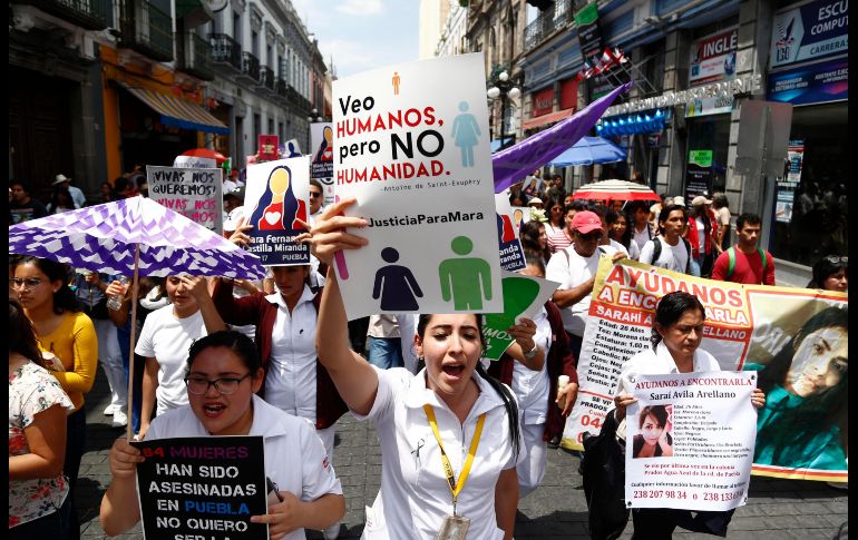 El asesinato de Mara Castilla generó diversas manifestaciones en Puebla y varias partes de México para exigir un alto a la inseguridad. EFE/ARCHIVO