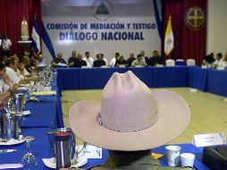 Vista general de la quinta sesión de la mesa de diálogo nacional, en la que se redactó un acuerdo de seis puntos. AFP/M. Resinos