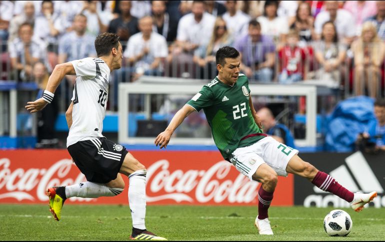 Lozano recortó a un rival y remató a primer poste para anotar el único gol del partido ante los teutones. MEXSPORT/J. Martínez
