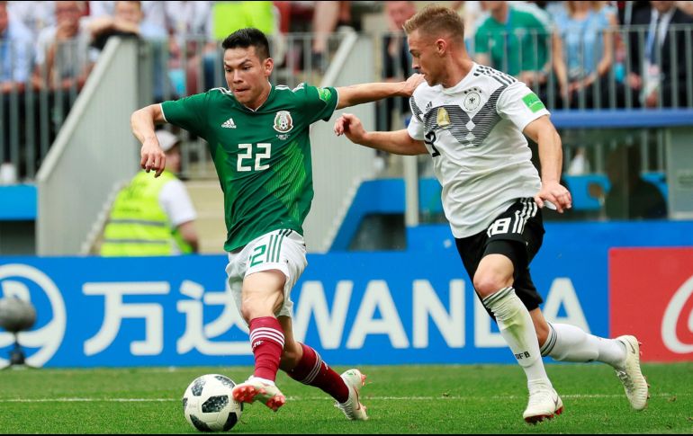 México derrotó por 1-0 a Alemania gracias al tanto de Hirving Lozano y se convirtió junto a Uruguay en los únicos representantes de Latinoamérica en debutar con triunfo en Rusia. EFE / J. Méndez