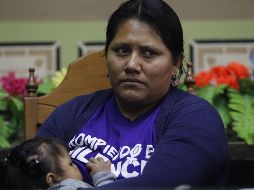 Valentina Rosendo, indígena me’phaa, relató que su lucha comenzó hace 16 años, cuando fue agredida por un grupo de militares en la comunidad de Caxitepec, Guerrero. EFE / S. Gutiérrez