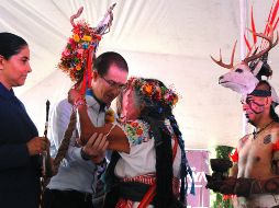 Anaya estuvo en un ritual de los pueblos originarios de la Ciudad de México. NOTIMEX/J. Lira