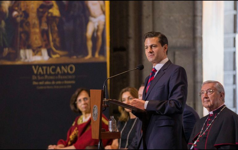 En el Antiguo Colegio de San Ildefonso, el Presidente de México, Enrique Peña Nieto, inauguró la exposición 