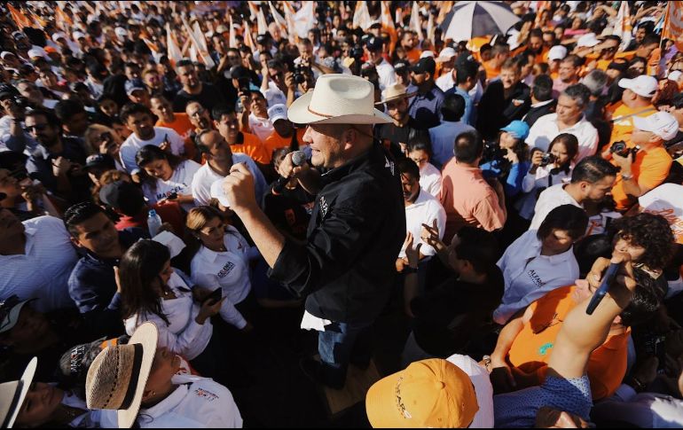 El emecista realizó un cierre de campaña regional  en San Martín de Las Flores. CORTESÍA /