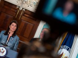 El anuncio de la retirada lo hizo la embajadora de Estados Unidos ante la ONU en Nueva York, Nikki Haley. AFP/A. Caballero