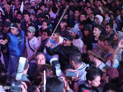 Andrés Manuel señaló a los agresores como enviados de Omar Fayad, gobernador de Hidalgo. SUN/V. Rosas