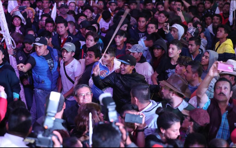 Andrés Manuel señaló a los agresores como enviados de Omar Fayad, gobernador de Hidalgo. SUN/V. Rosas