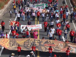 Enrique Enríquez Ibarra, representante de la CNTE, informó que seguirán las manifestaciones en los estados. SUN/E. Hernández