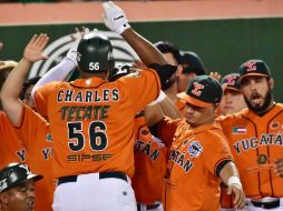 Un jonrón de Arthur Lee Charles en la segunda entrada despertó el poder ofensivo de Yucatán. FACEBOOK/leonesdeyucatan