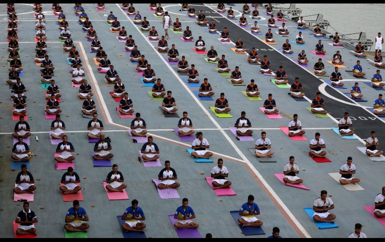 El yoga fue declarada patrimonio inmaterial de la humanidad por la Unesco en 2016. EFE/D. Solanki