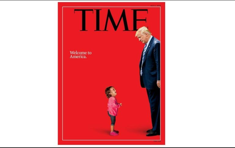 En plena polémica por las políticas migratorias de Trump, la revista usó la foto de una menor hondureña que se ha vuelto símbolo de los niños migrantes separados de sus padres en la frontera. ESPECIAL / time.com