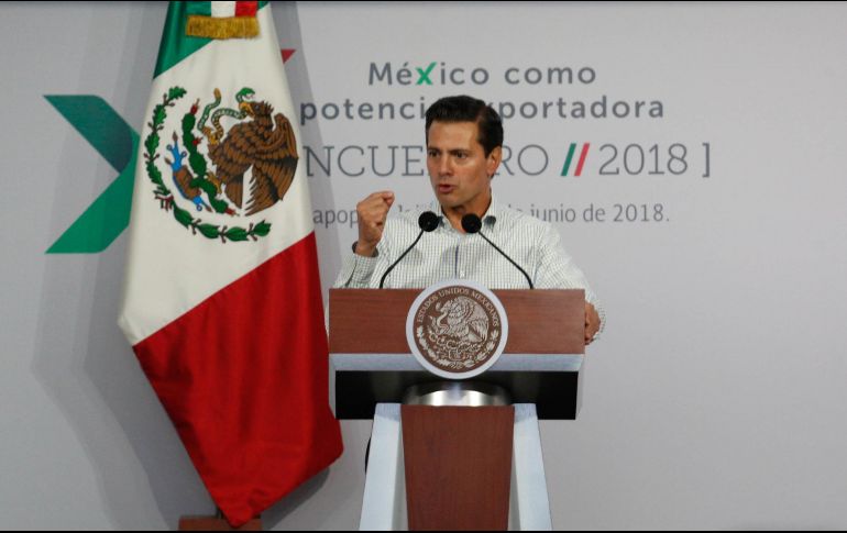Peña Nieto destacó que Jalisco es la Entidad que más producción hace y exporta en todo el País. EL INFORMADOR/ G. Gallo