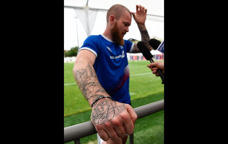 El islandés Aron Gunnarsson. AFP/J. Nackstrand