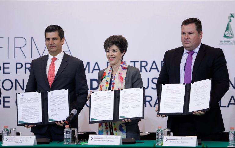 El TEPJF y la Asociación Mexicana de Fiscalías Electorales Locales firmaron un convenio de colaboración. SUN/I. Stephens