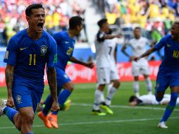 Coutinho abrió el marcador en los últimos minutos del partido. AFP / C. Simon