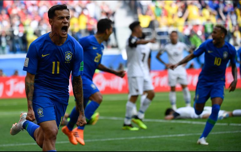 Coutinho abrió el marcador en los últimos minutos del partido. AFP / C. Simon