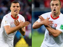 Los jugadores de Serbia no tuvieron reacciones sobre los gestos del águila en el estadio de Kaliningrado. EFE / L. Gillieron