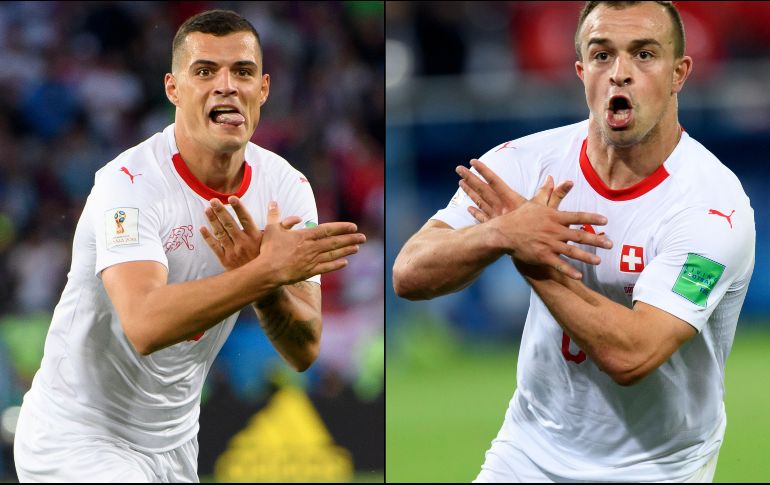 Los jugadores de Serbia no tuvieron reacciones sobre los gestos del águila en el estadio de Kaliningrado. EFE / L. Gillieron