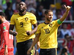 El gol de penalti del belga Eden Hazard en el minuto seis del duelo contra Túnez en el estadio Spartak de Moscú confirmó esa racha histórica. AFP / Y. Cortez
