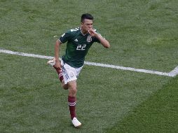 El futbolista Hirving Lozano ya juega su primer Mundial. Y ya hasta gol metió, como hace cuando debuta. MEXSPORT / ARCHIVO