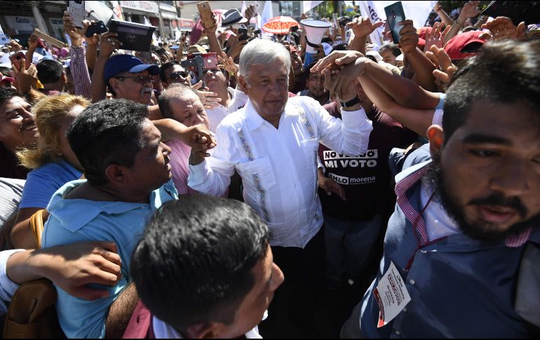 Andrés Manuel solicita a los ciudadanos salir a votar de manera masiva por la transformación del país. AFP / A. Estrella